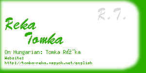 reka tomka business card